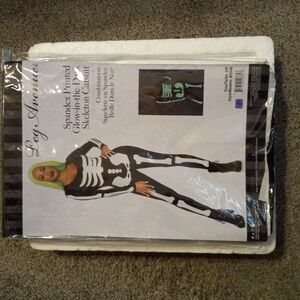 Leg avenue Skeleton catsuit Costume spandex printed glow in dark style 85346